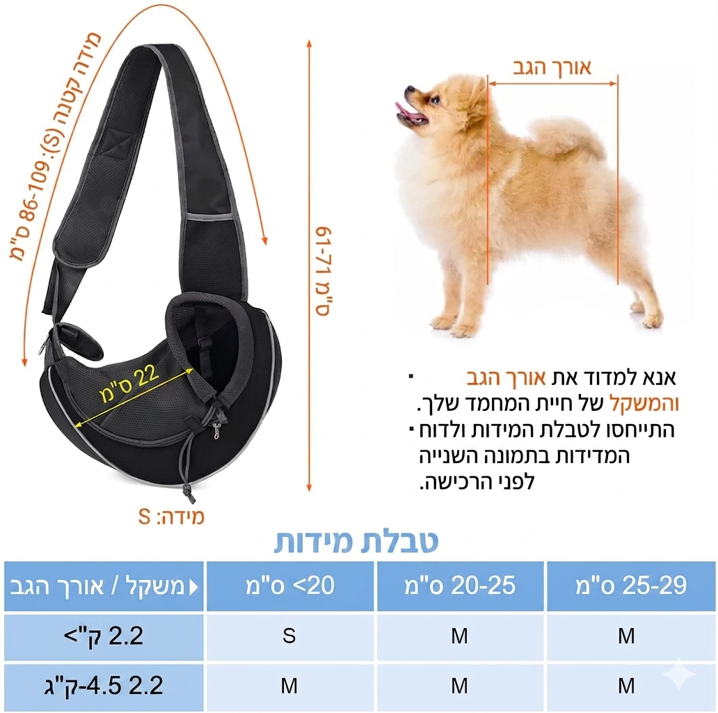 CarryPaw™ – הדרך לקחת את החבר הכי אהוב שלך לכל מקום בלי לחץ ובלי כאבים בידיים